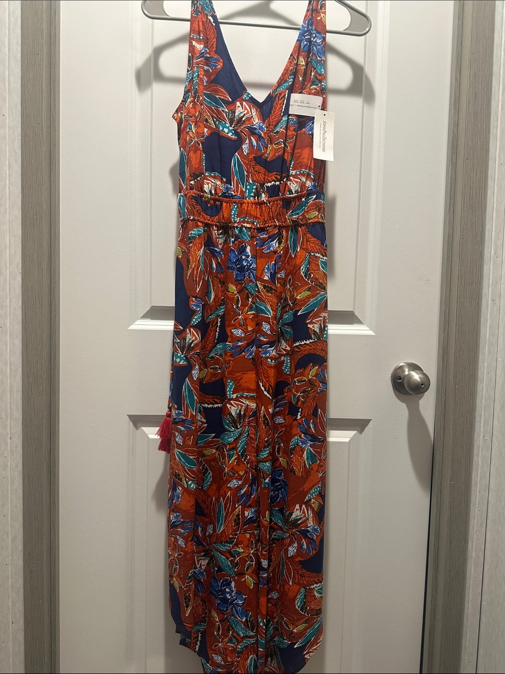 JohnPaulRichard Orange & Blue Floral Jumpsuit